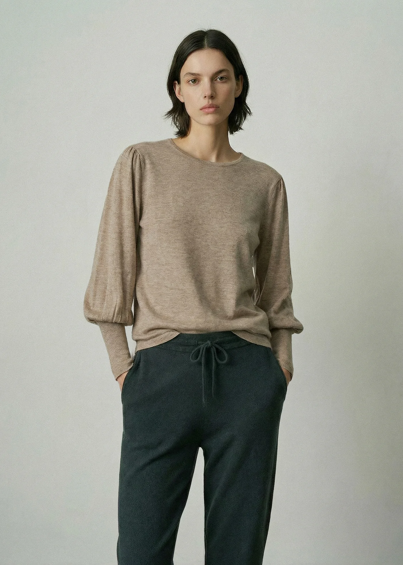 Aleger 071 Always Bell Sleeve Top - Beige Arriving Mid July - Image 3