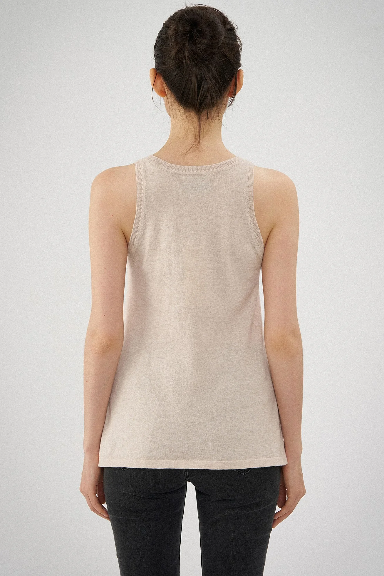 Aleger N.2140 Cashmere Blend Beach Tank - Prosecco - Image 3