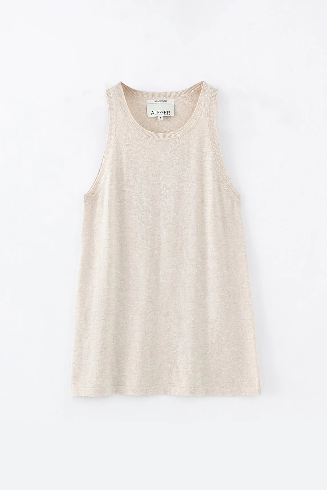 Aleger N.2140 Cashmere Blend Beach Tank - Prosecco - Image 4