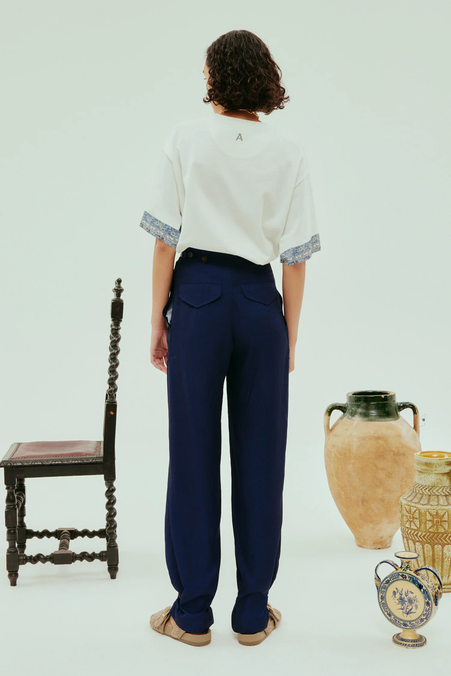 Alemais Casa Pant - Navy - Image 3