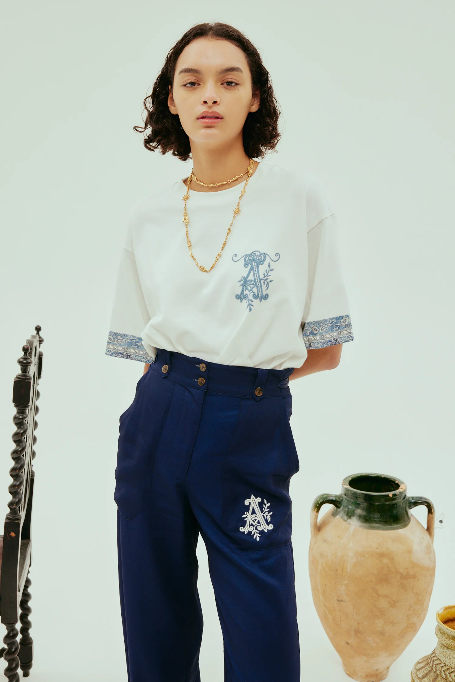 Alemais Casa Pant - Navy - Image 4