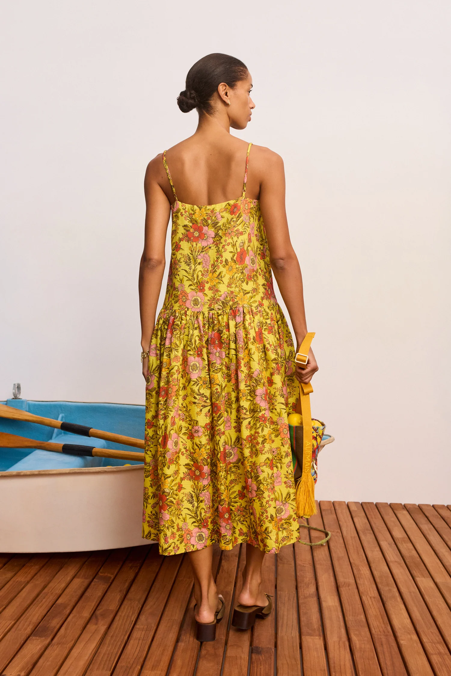 Alemais Kitty Midi Dress - Yellow - Image 3