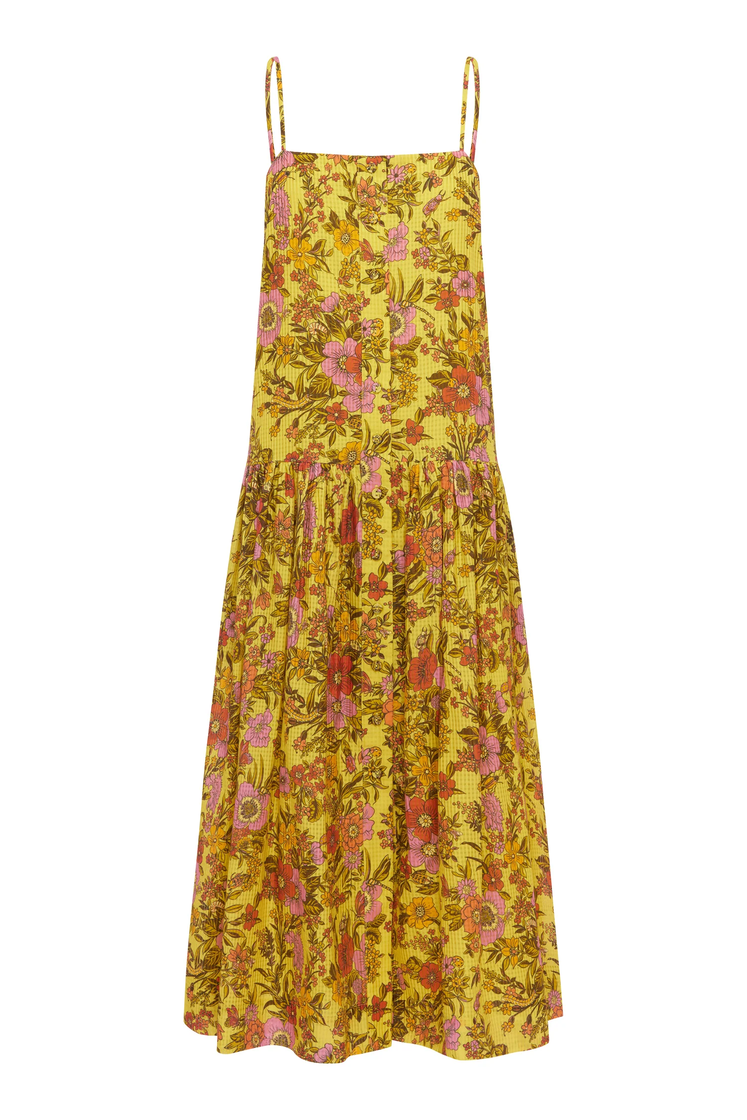 Alemais Kitty Midi Dress - Yellow - Image 4