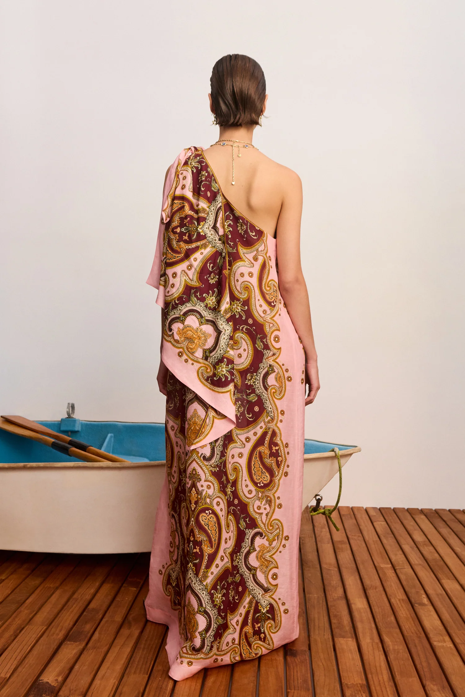 Alemais Porter Midi Dress - Burgundy - Image 4
