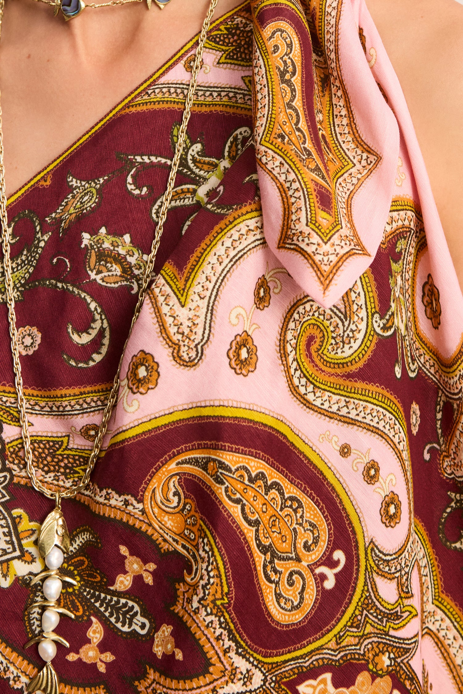 Alemais Porter Midi Dress - Burgundy - Image 6