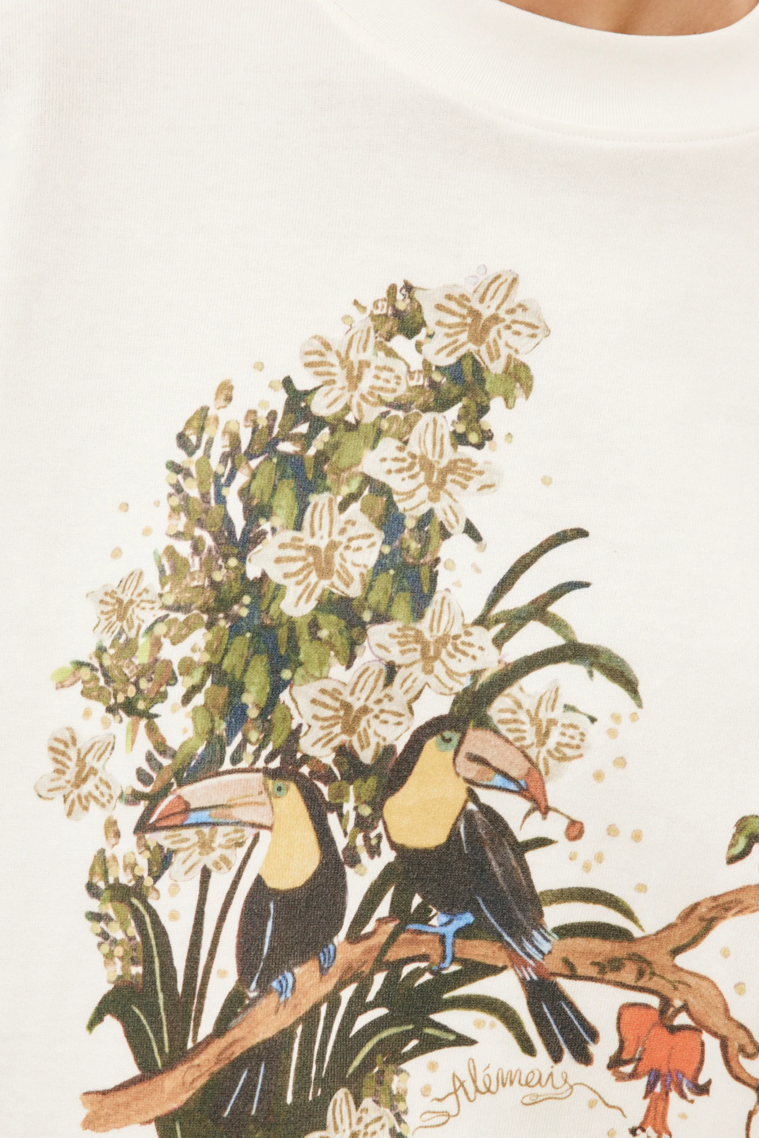 Alémais Toucan Tango Tee - Cream - Image 3