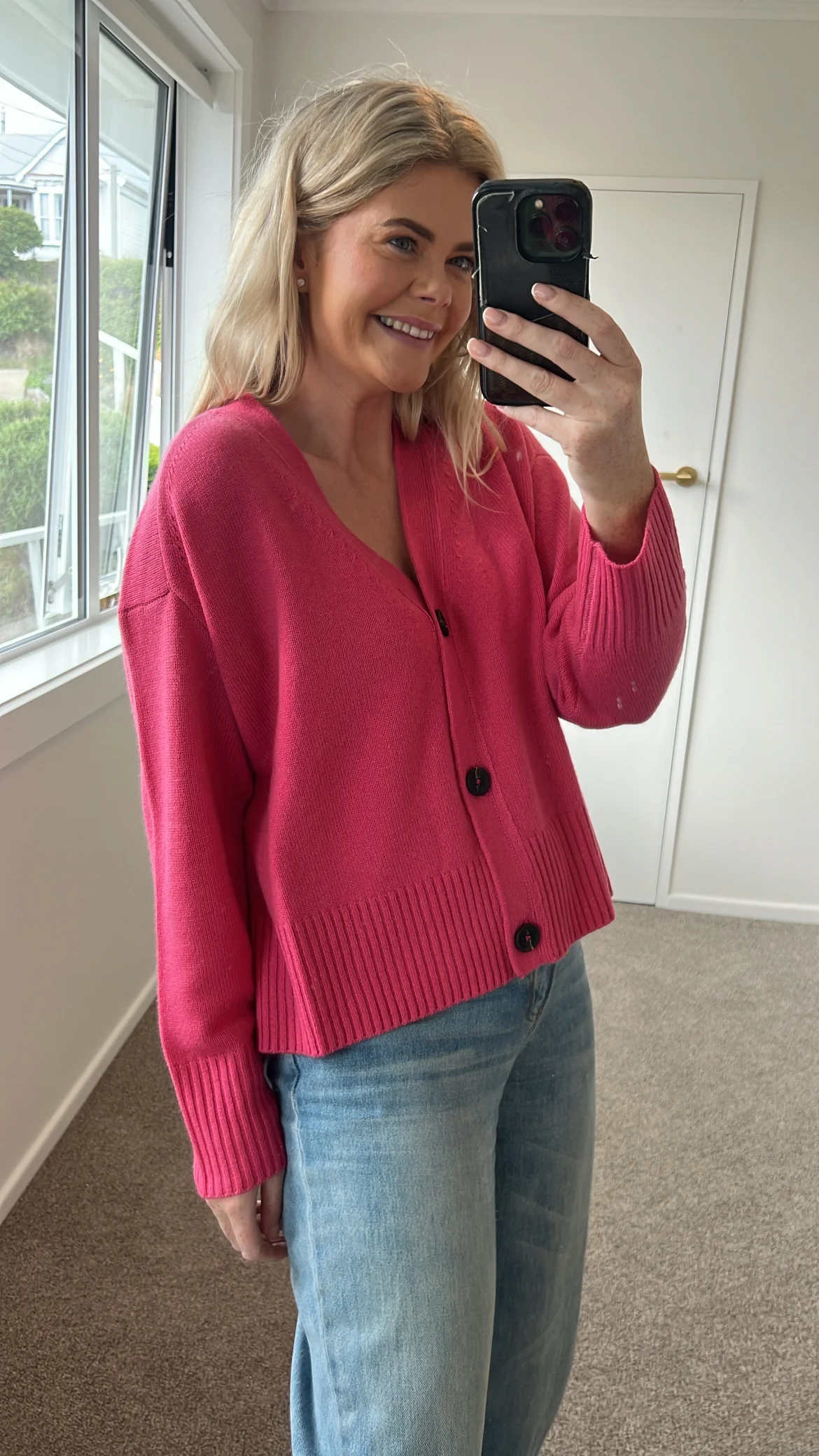 Alete Threads by Aleger Tiber Oversized Cardigan - Hot Pink - Image 5