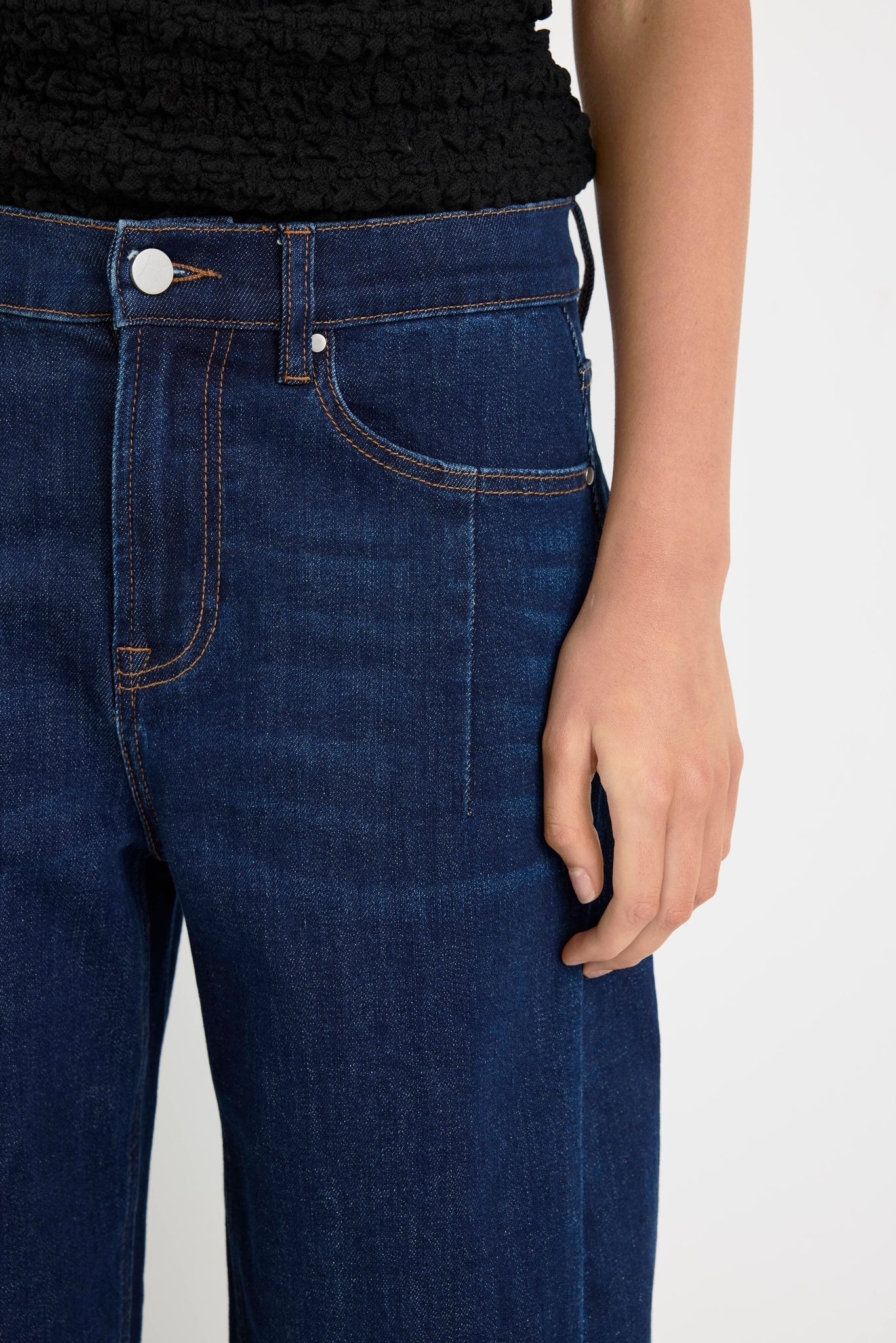 Among The Brave Graduate Stretch Barrel Jeans - Dark Blue - Image 6