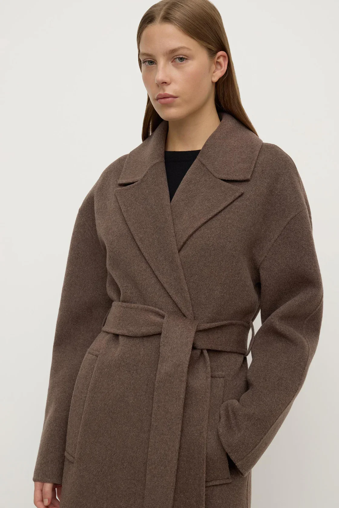 Assembly Label Ivy 100% Wool Coat - Oak - Image 2