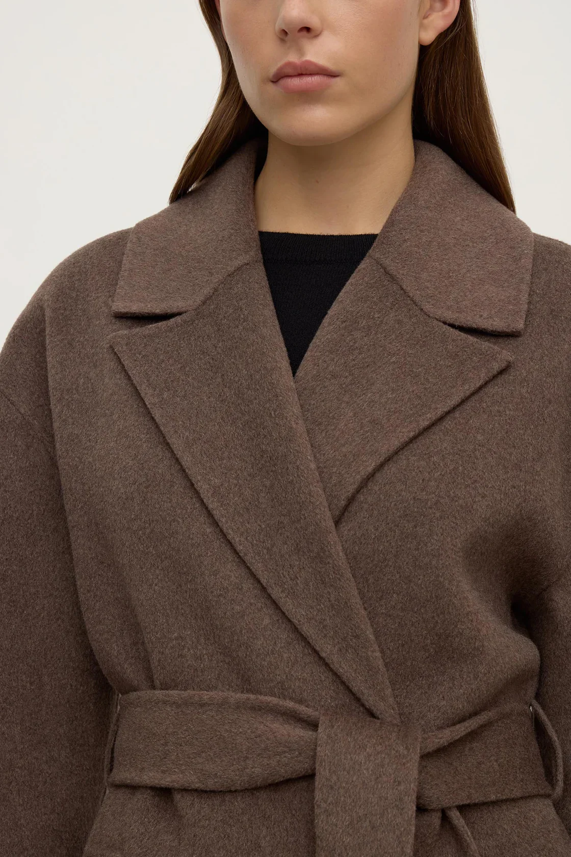 Assembly Label Ivy 100% Wool Coat - Oak - Image 3