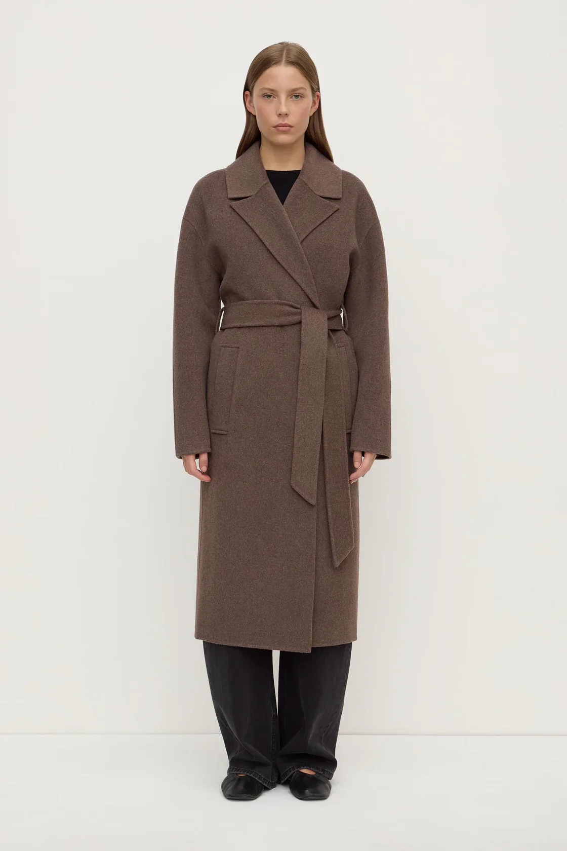 Assembly Label Ivy 100% Wool Coat - Oak - Image 4