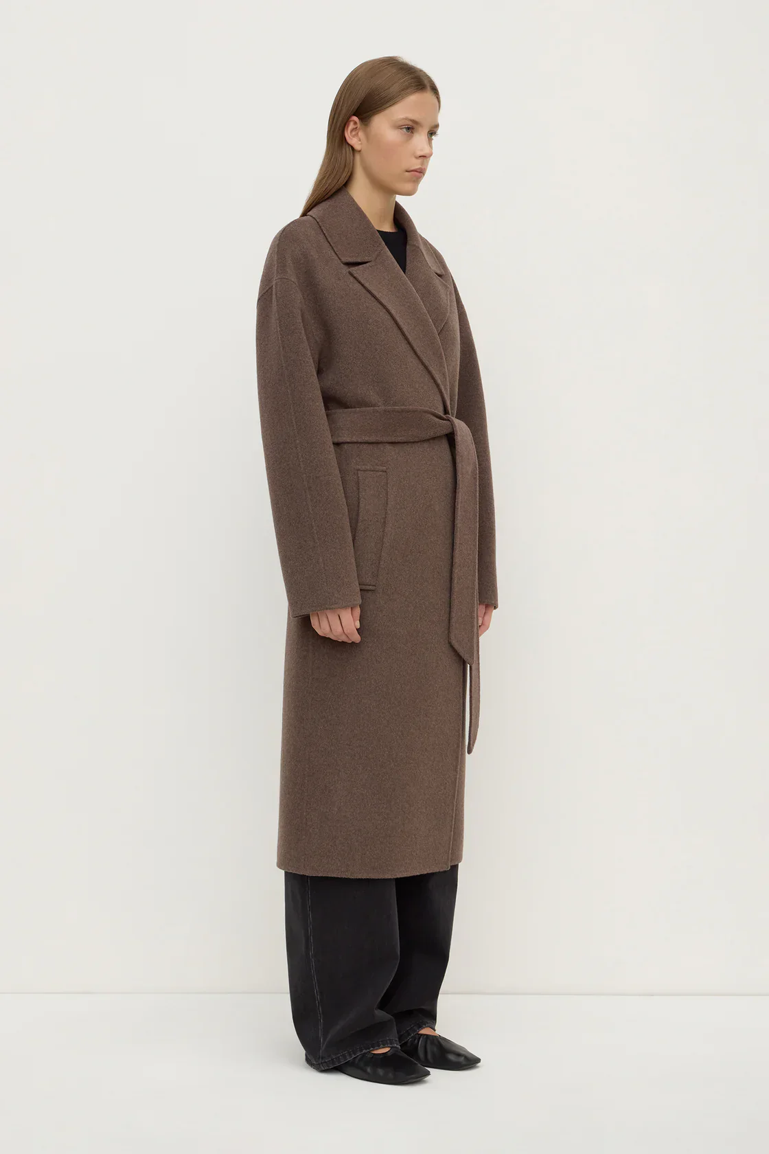 Assembly Label Ivy 100% Wool Coat - Oak - Image 5
