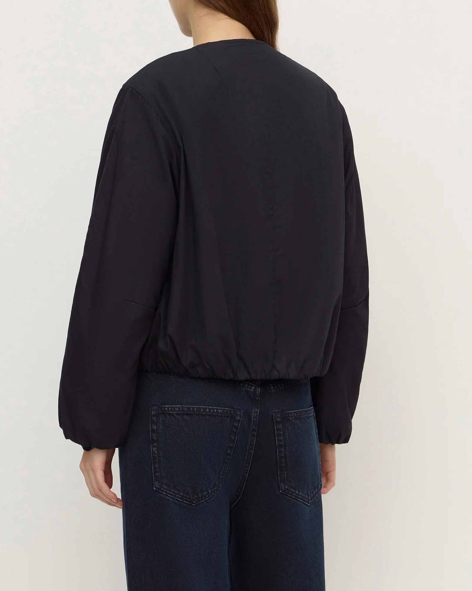 Assembly Label Zoie Padded Bomber Jacket - Navy - Image 7