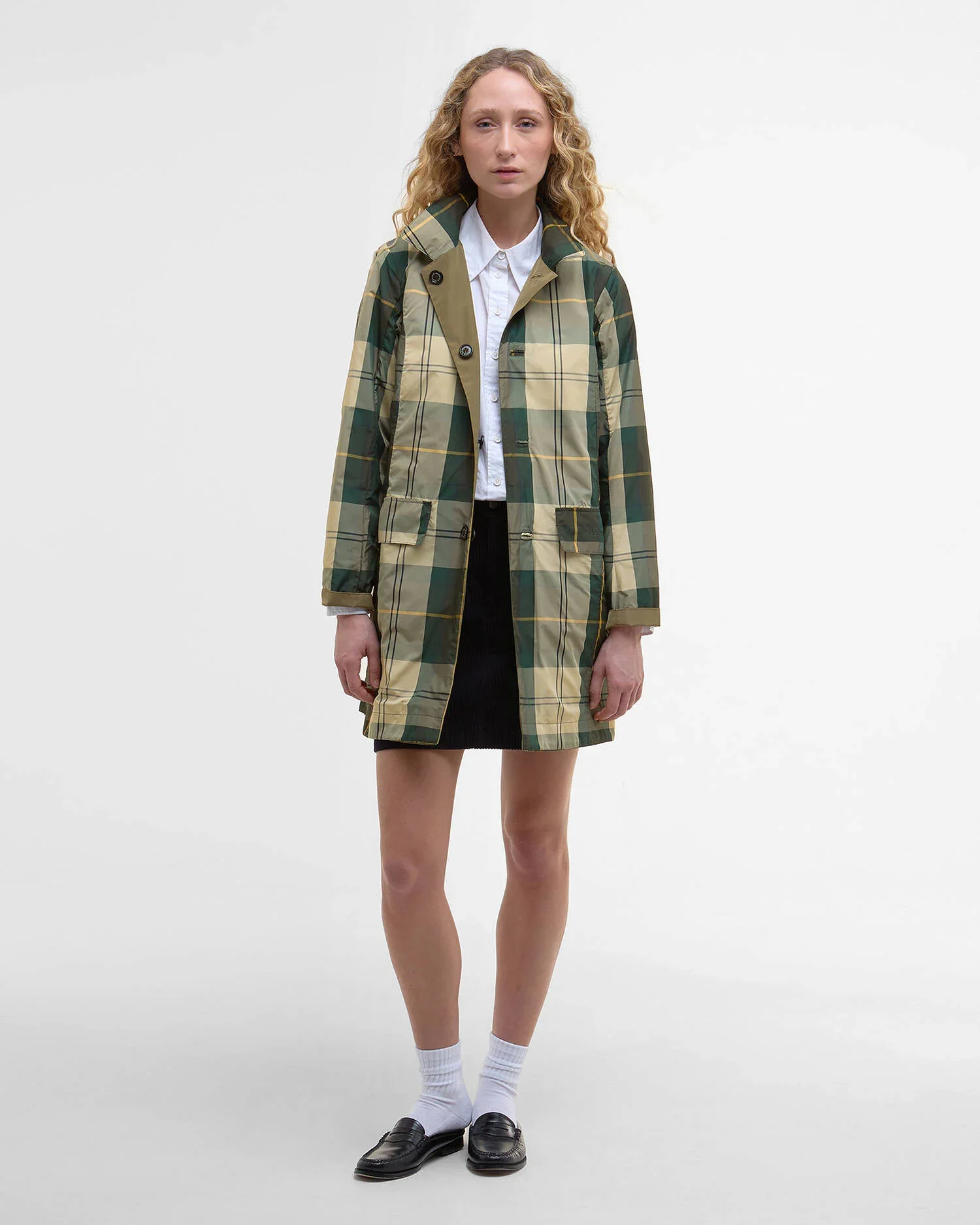 Barbour Babbity Showerproof Reversible Jacket - Dusky Green/Ancient - Image 5