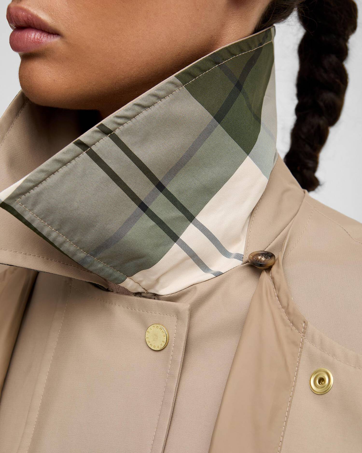 Barbour Fia Showerproof Jacket - Honey/Ancient Poplar - Image 3