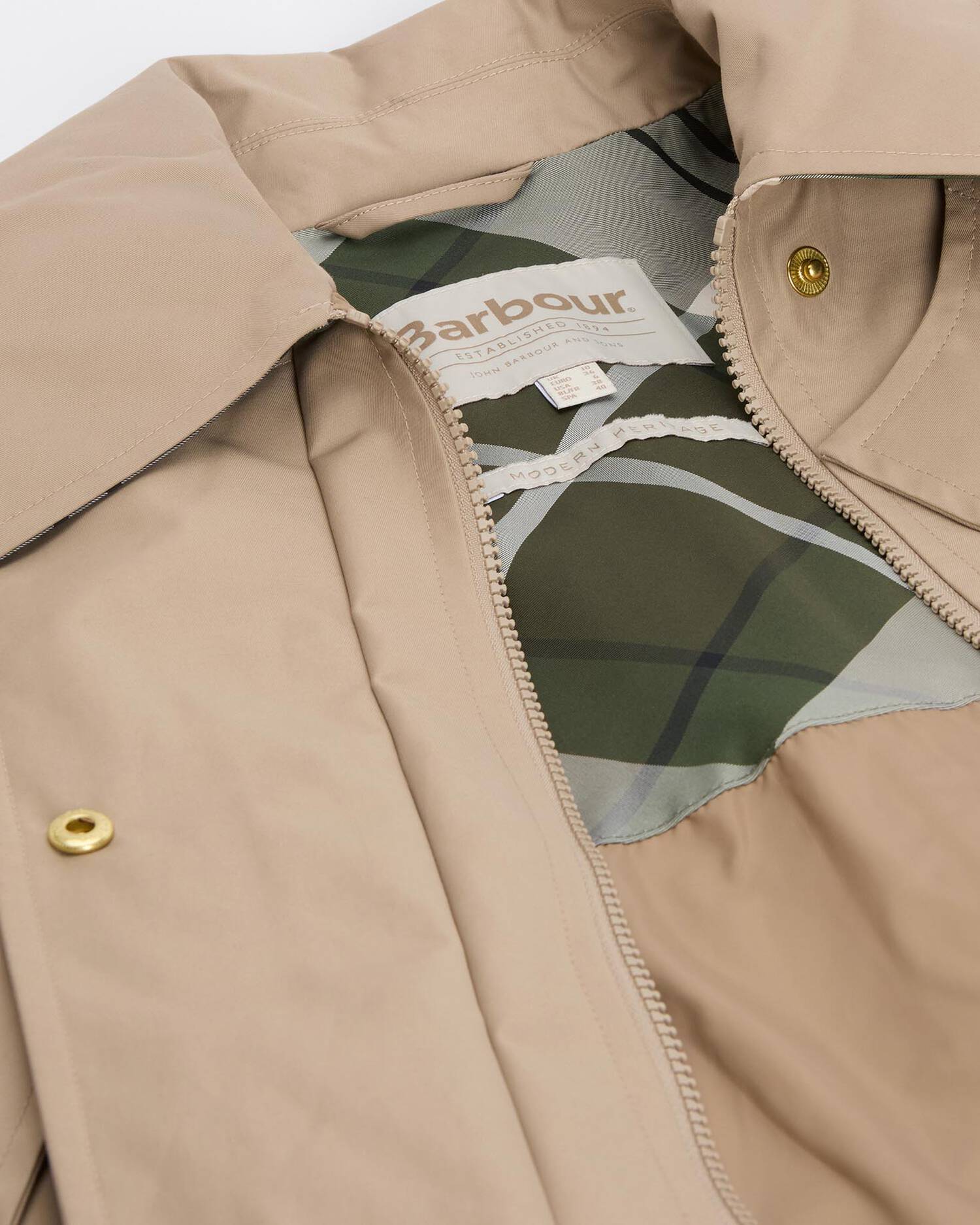 Barbour Fia Showerproof Jacket - Honey/Ancient Poplar - Image 4