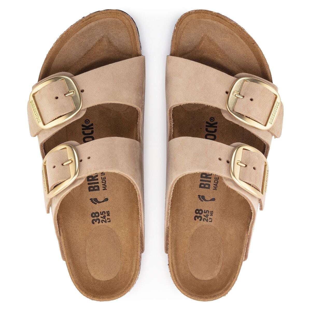 Birkenstock Arizona Big Buckle Nubuck (Regular) - Sandcastle - Image 4