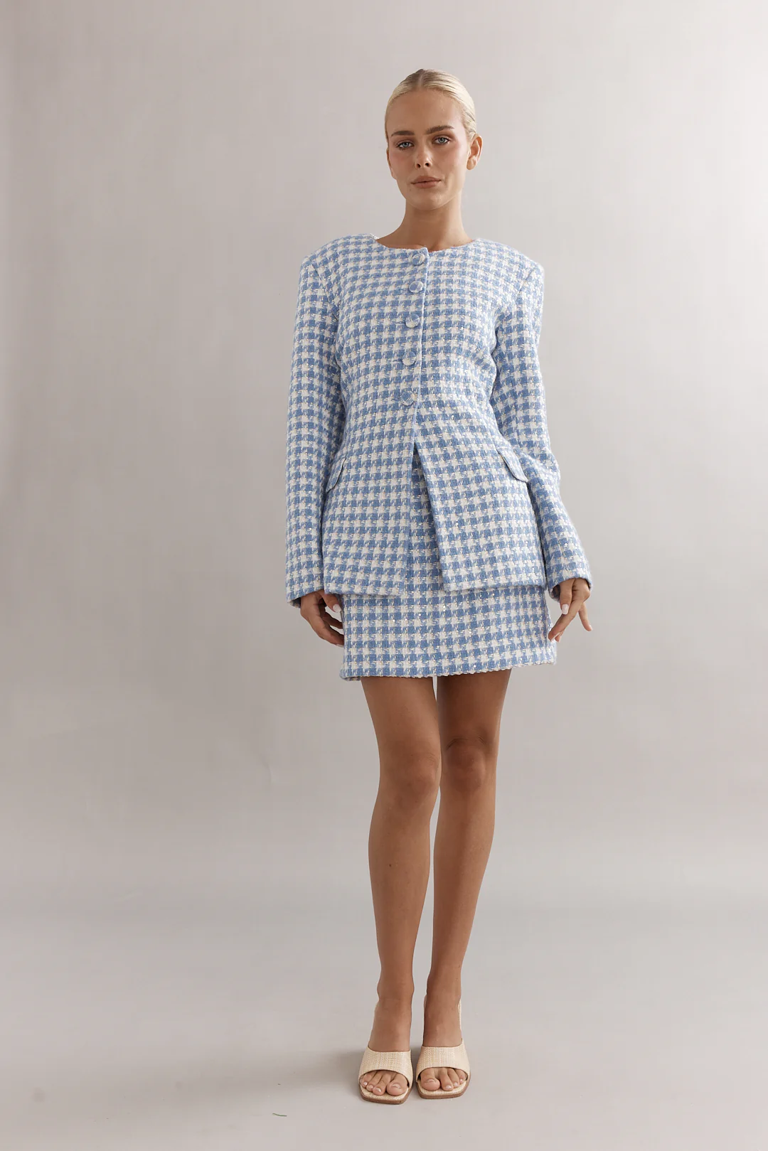Caitlin Crisp Sable Skirt - Blue - Image 4