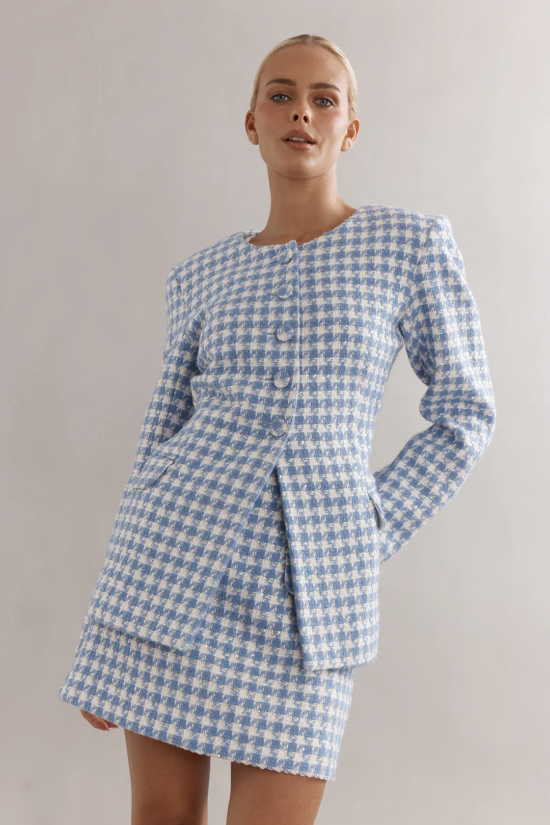 Caitlin Crisp Sable Skirt - Blue - Image 5