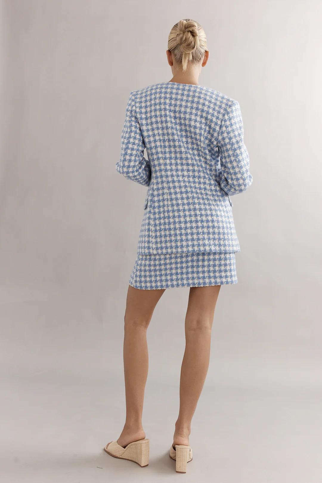 Caitlin Crisp Sable Skirt - Blue - Image 7
