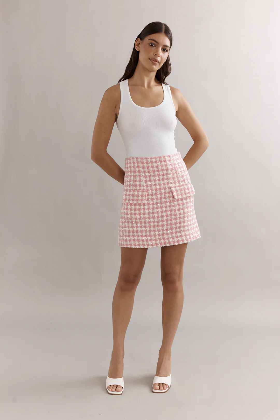 Caitlin Crisp Sable Skirt - Pink - Image 3