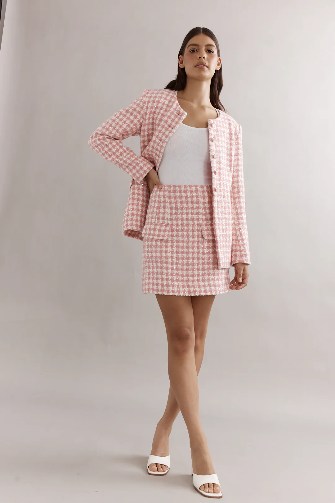 Caitlin Crisp Sable Skirt - Pink - Image 6