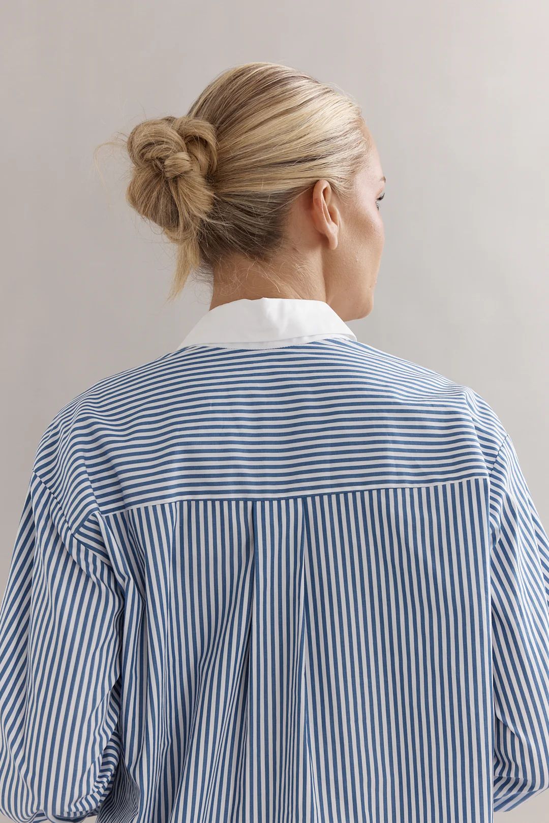 Caitlin Crisp Varsity Shirt - Denim Stripe - Image 8
