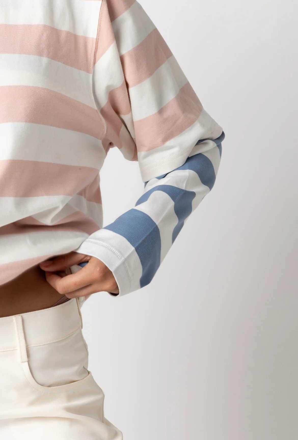 Clementine Candy Stripe Long Sleeve - Blue - Image 3