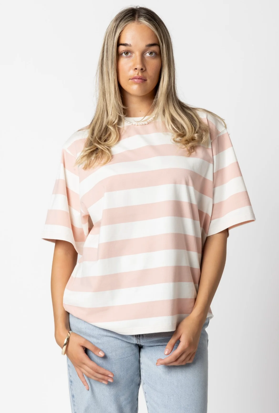 Clementine Candy Stripe Tee - Pink - Image 4