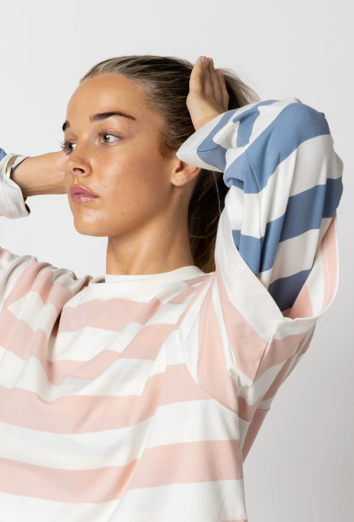 Clementine Candy Stripe Tee - Pink - Image 5