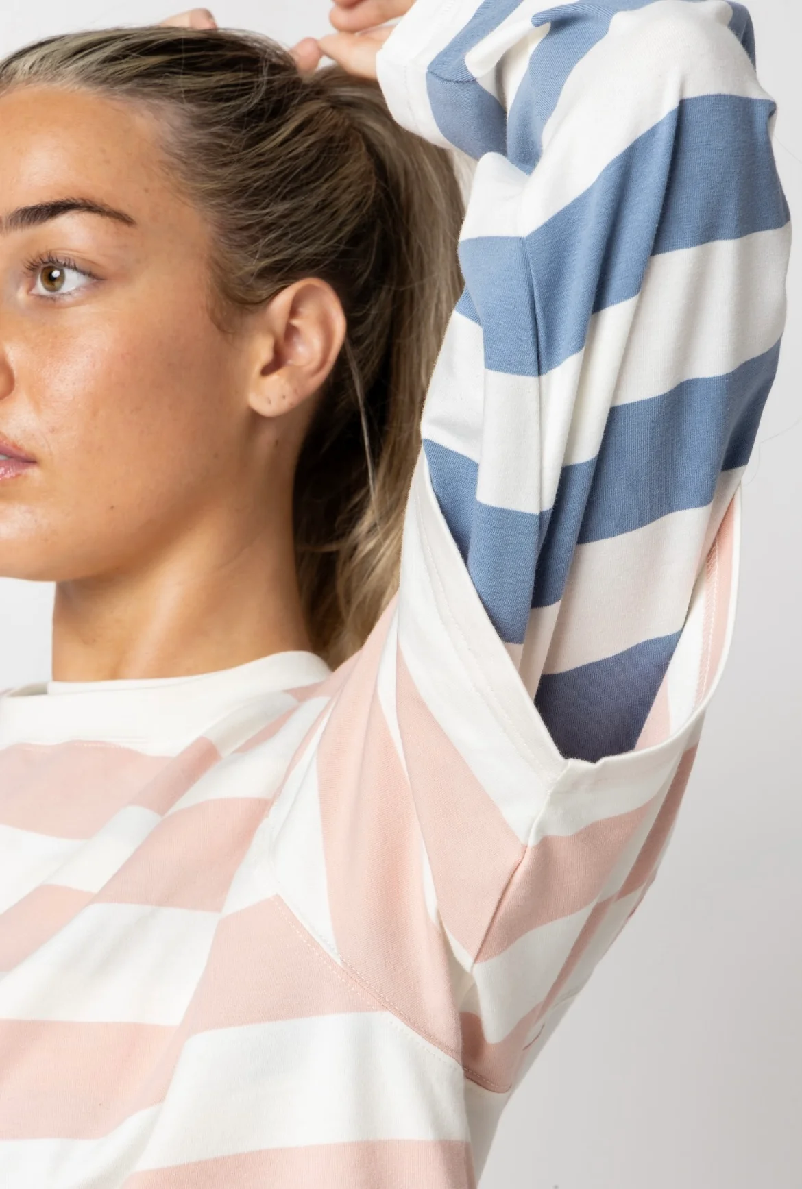 Clementine Candy Stripe Tee - Pink - Image 7