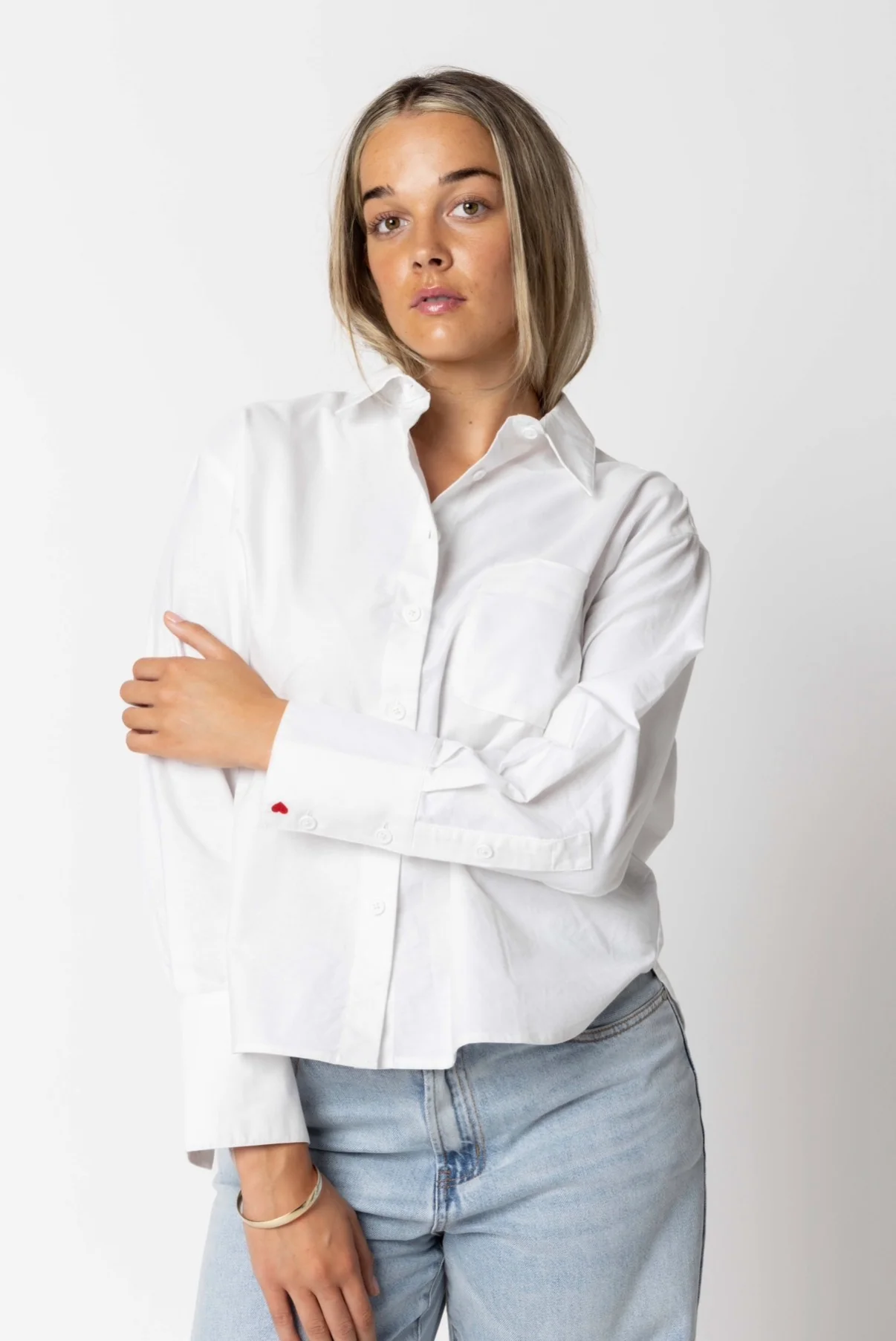 Clementine Heart On Your Sleeve Shirt - White