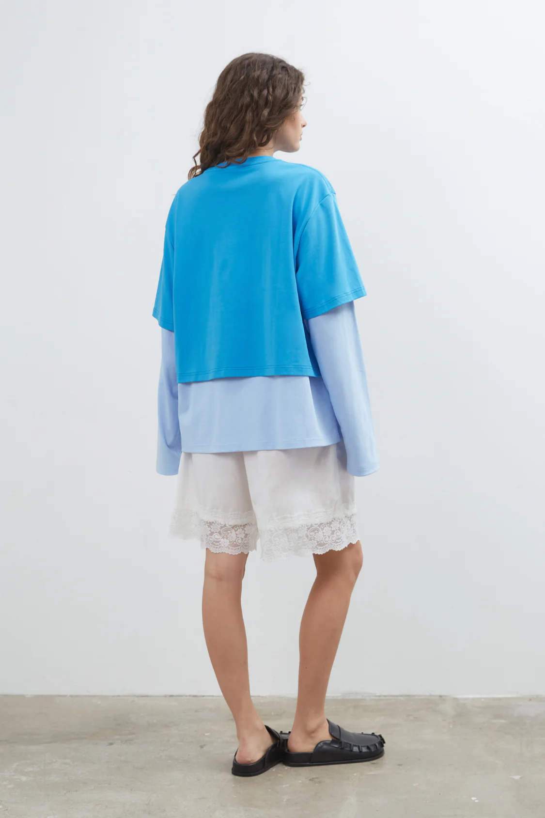 Commonplace Blue Crush LS Tee - Bright Blue - Image 5