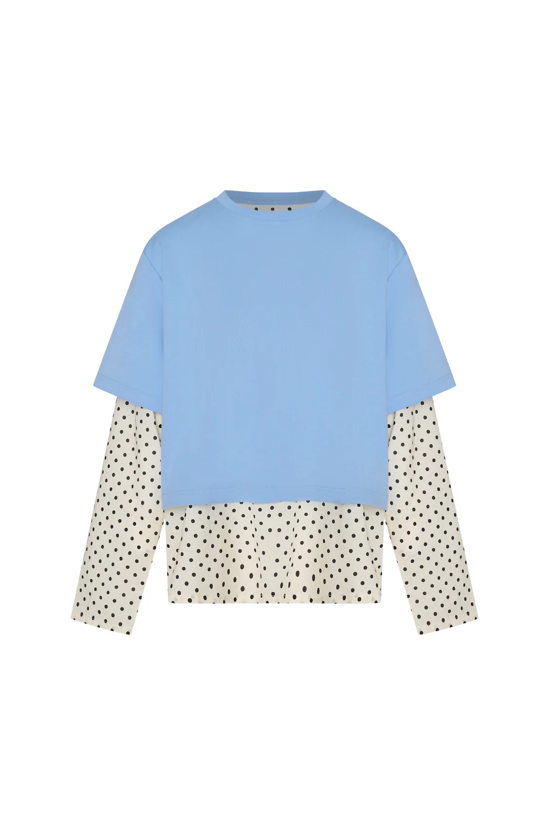 Commonplace Blue Crush LS Tee - Light Blue/Polka - Image 2