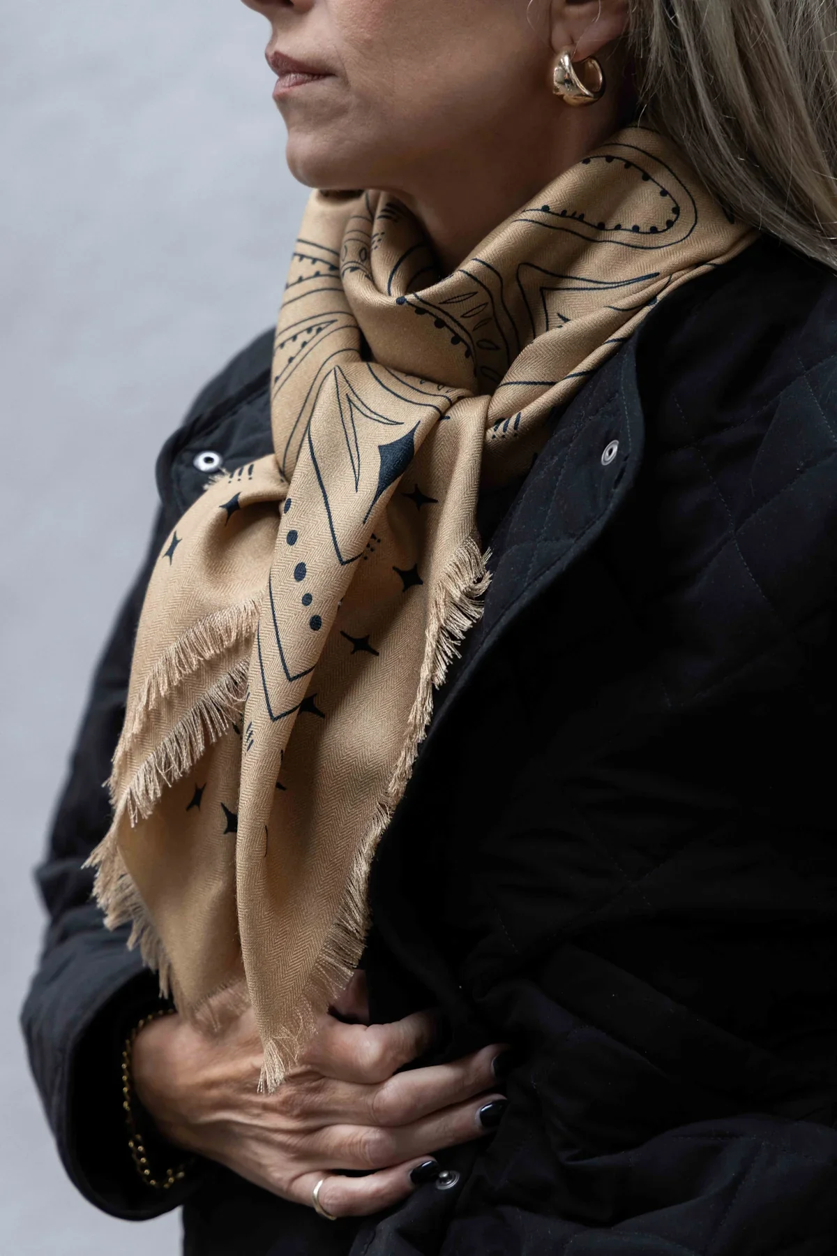 Dark Hampton x Ellie Compton The Holden Wool Silk Scarf Arriving Thursday End July - Image 2