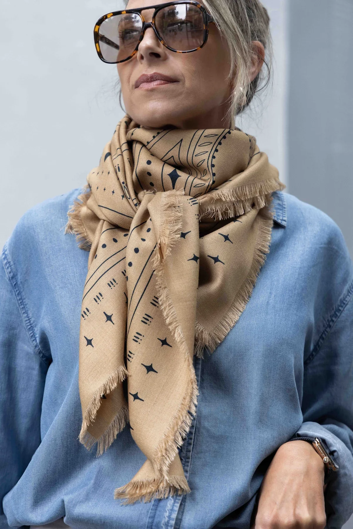 Dark Hampton x Ellie Compton The Holden Wool Silk Scarf Arriving Thursday End July - Image 3
