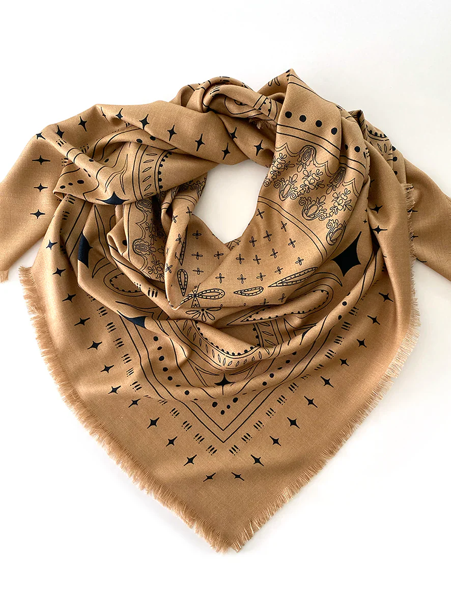 Dark Hampton x Ellie Compton The Holden Wool Silk Scarf Arriving Thursday End July - Image 5