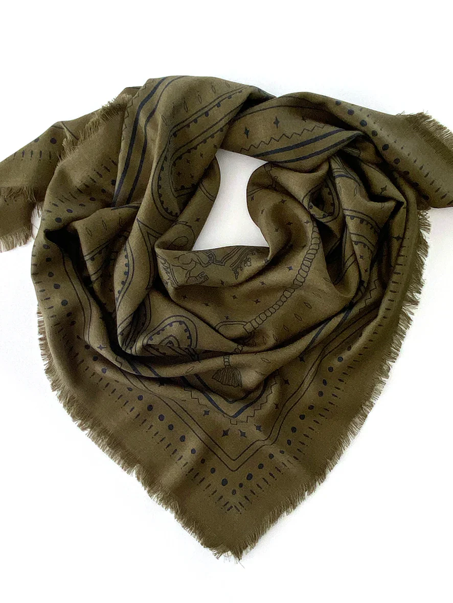 Dark Hampton x Ellie Compton The Yorke Wool Silk Scarf - Image 5