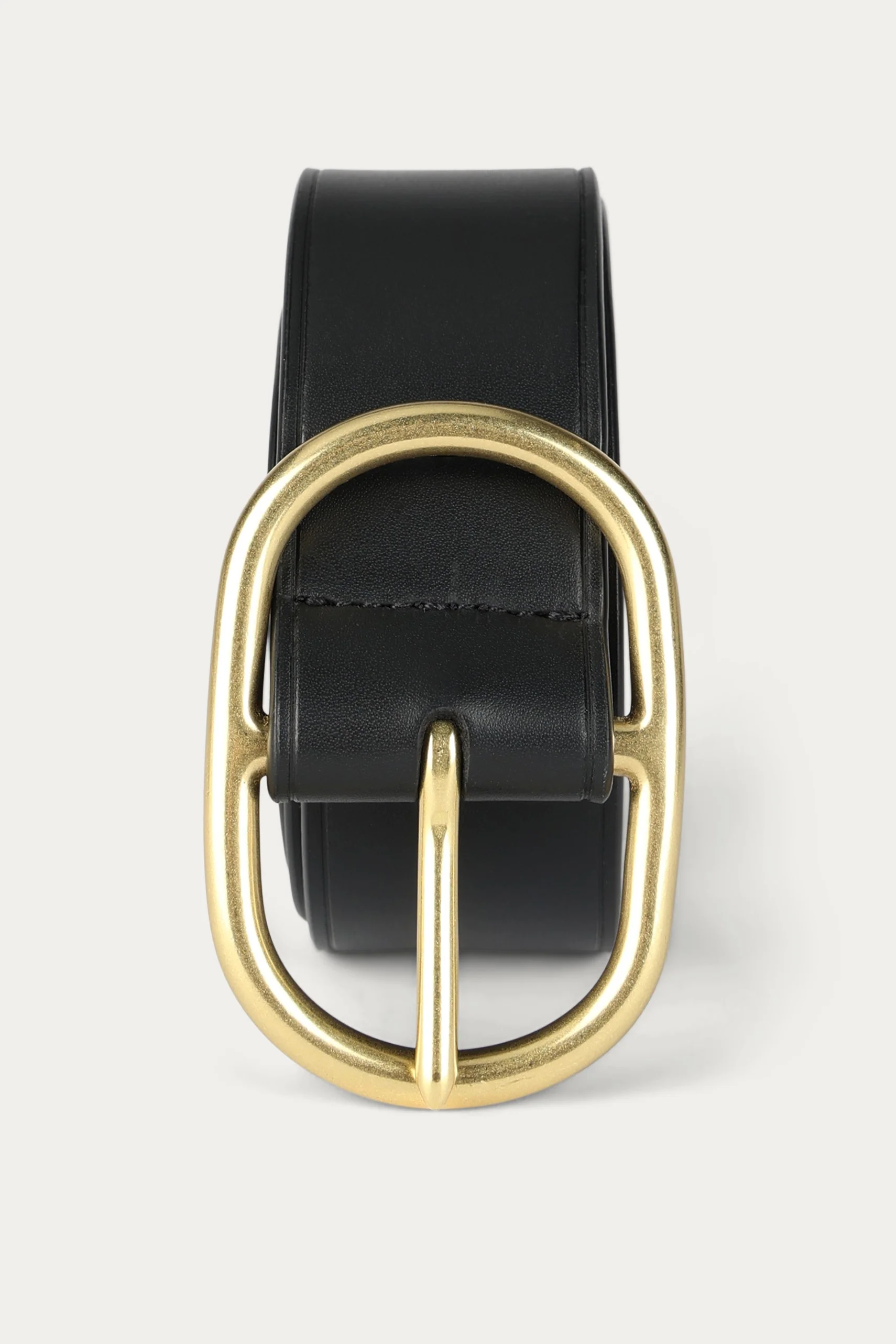 Deadly Ponies Wide Belt Oval - Black/Brass - Image 2