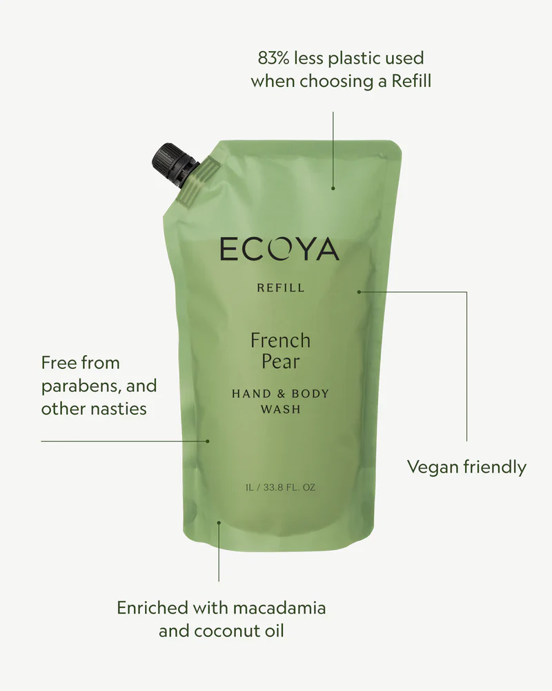 Ecoya Hand & Body Wash Refill - French Pear - Image 3