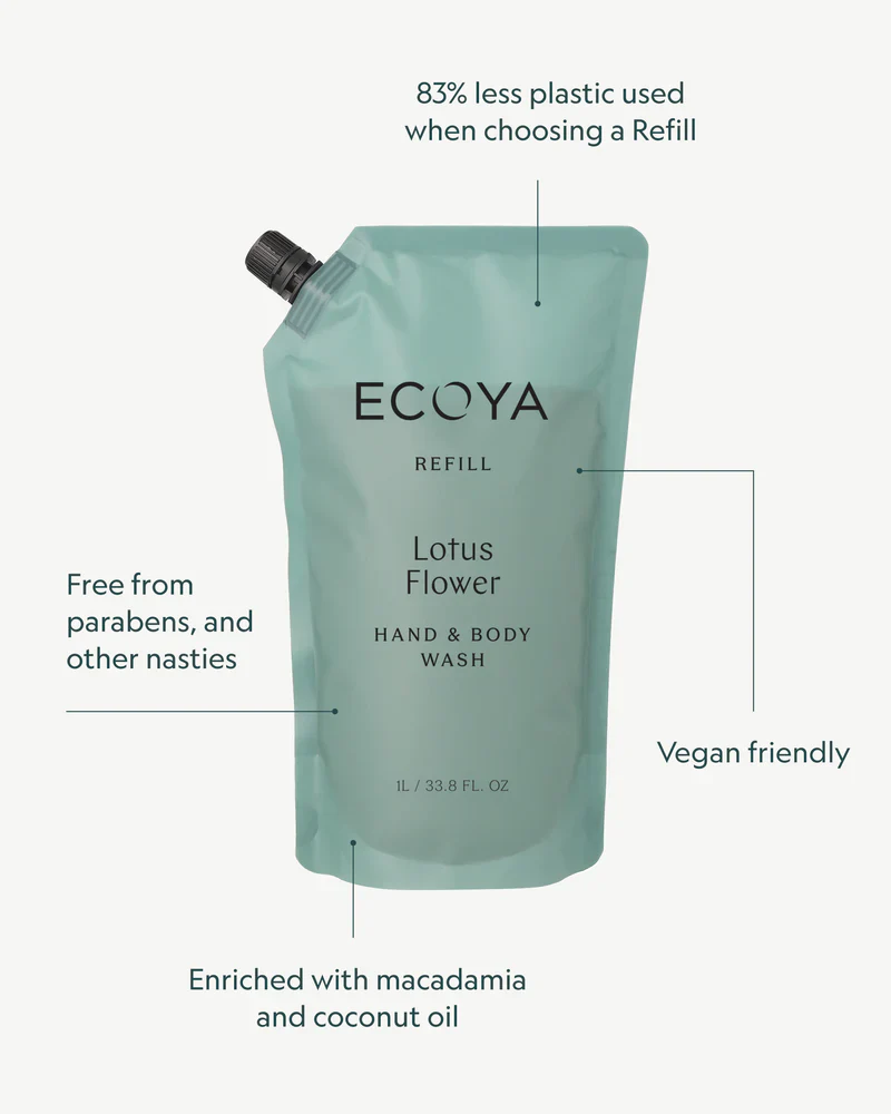 Ecoya Hand & Body Wash Refill - Lotus Flower - Image 3