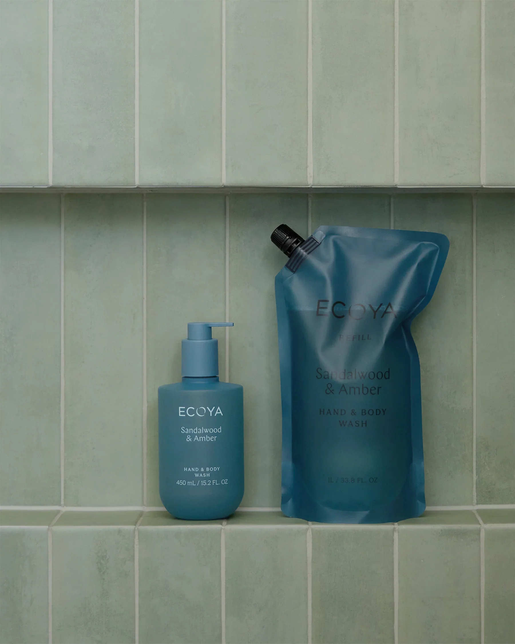 Ecoya Hand & Body Wash - Sandalwood & Amber - Image 2