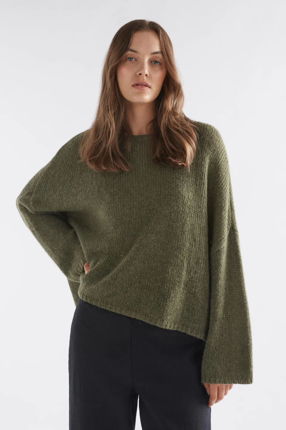 Elk Agna Sweater - Dark Olive - Image 4