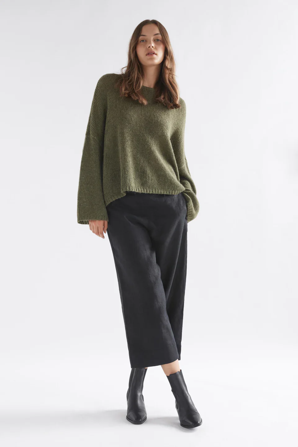 Elk Agna Sweater - Dark Olive - Image 5