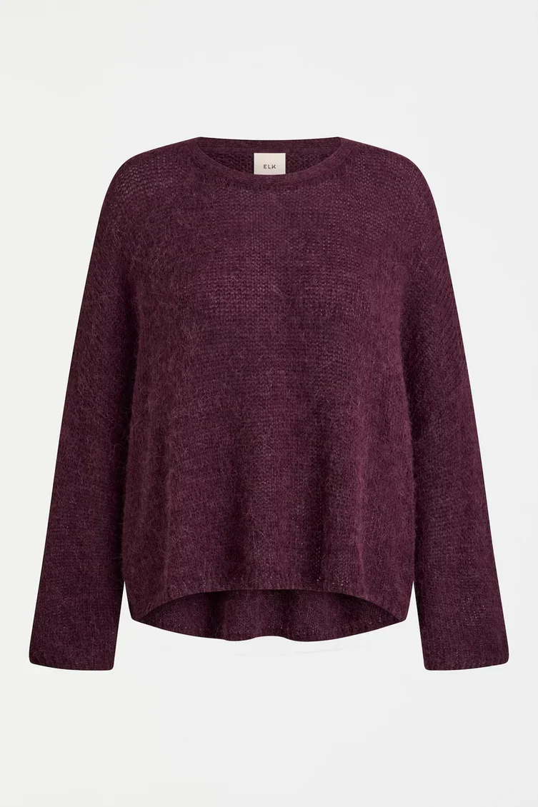 Elk Agna Sweater - Merlot - Image 3