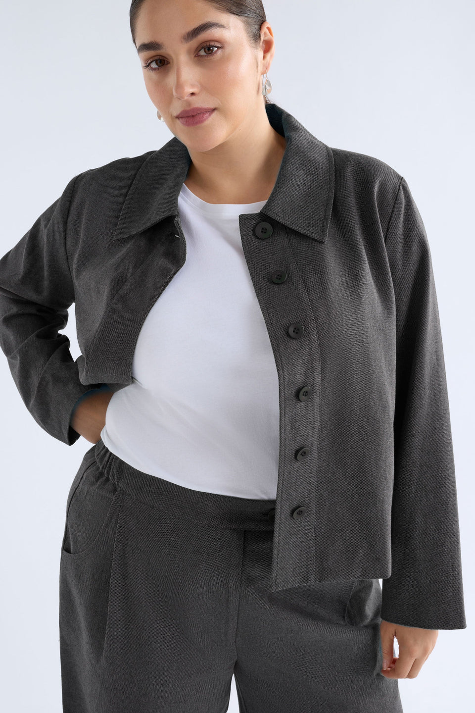ELK Unn Jacket - Dark Grey Marle - Image 7