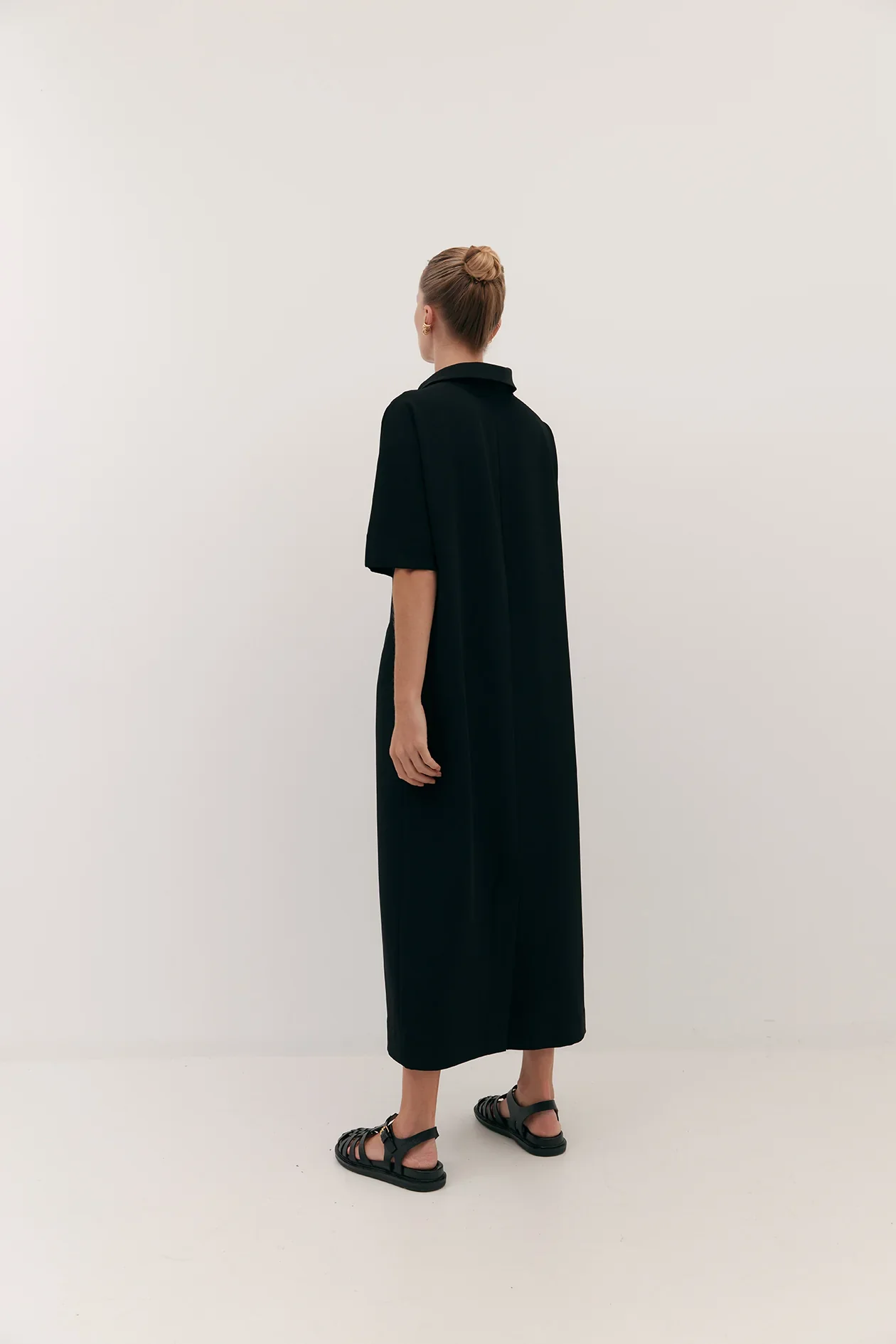 Harris Tapper Long Polo Dress - Black - Image 5
