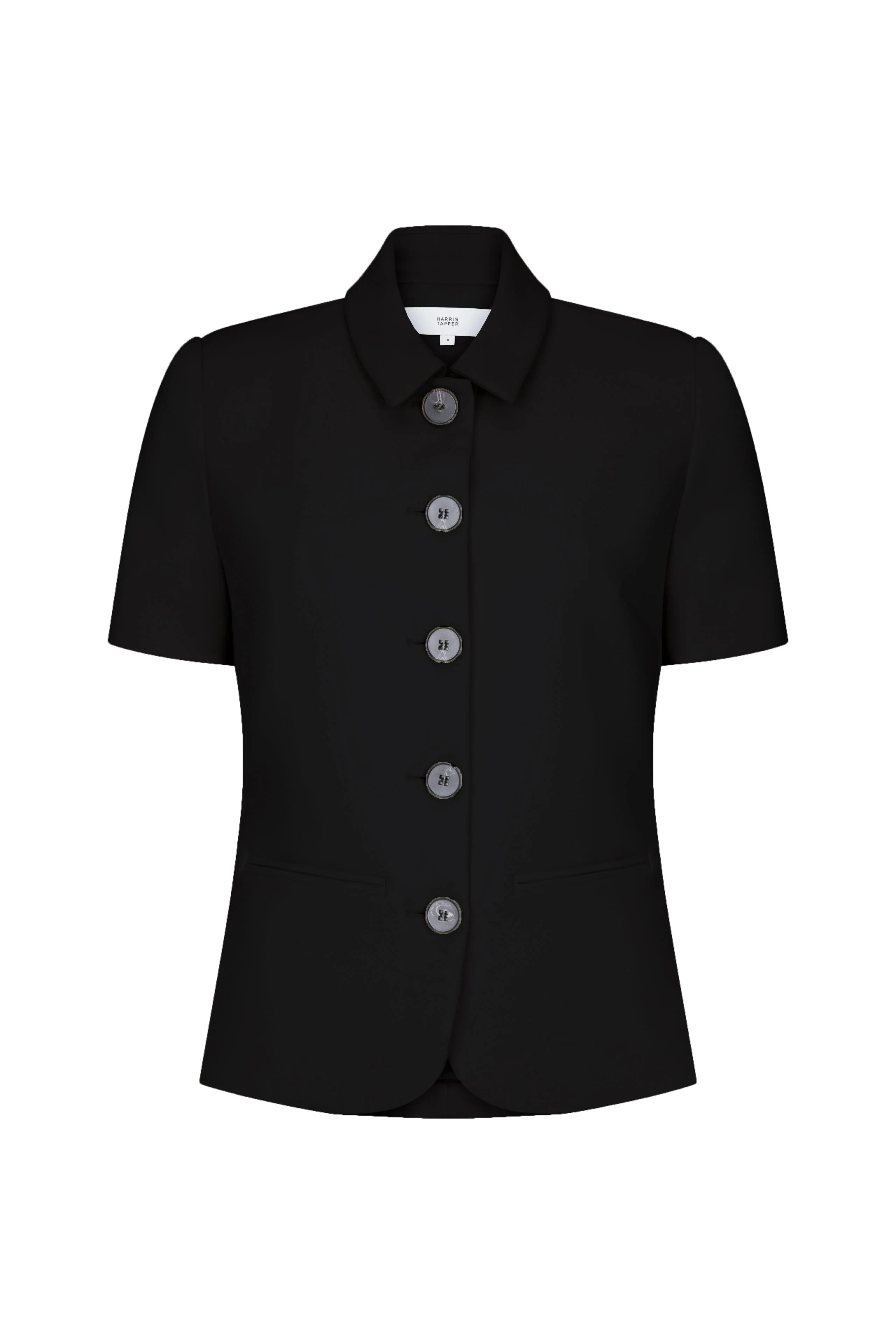 Harris Tapper Short Sleeve Bardot Blazer - Black - Image 3