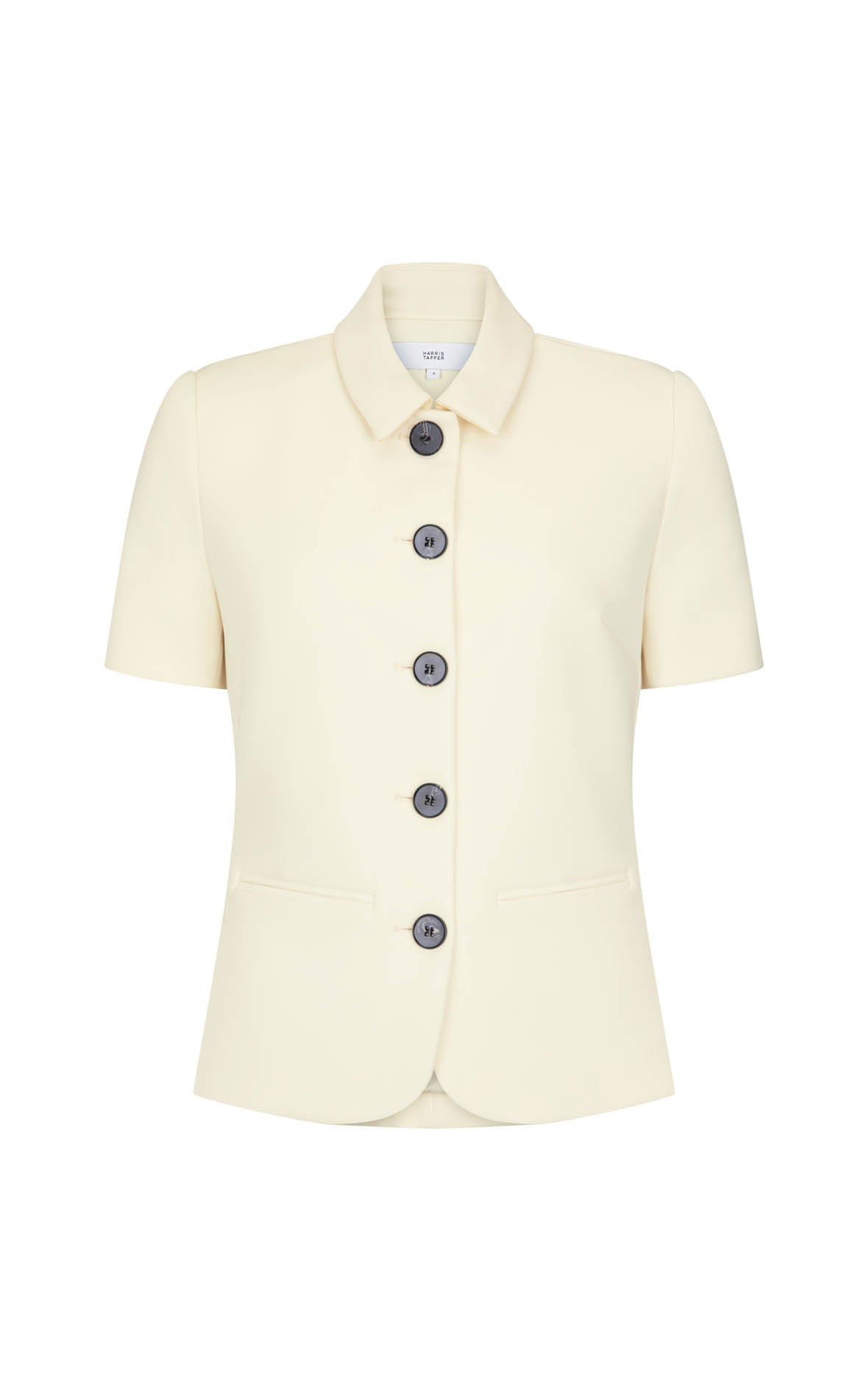 Harris Tapper Short Sleeve Bardot Blazer - Bone - Image 7
