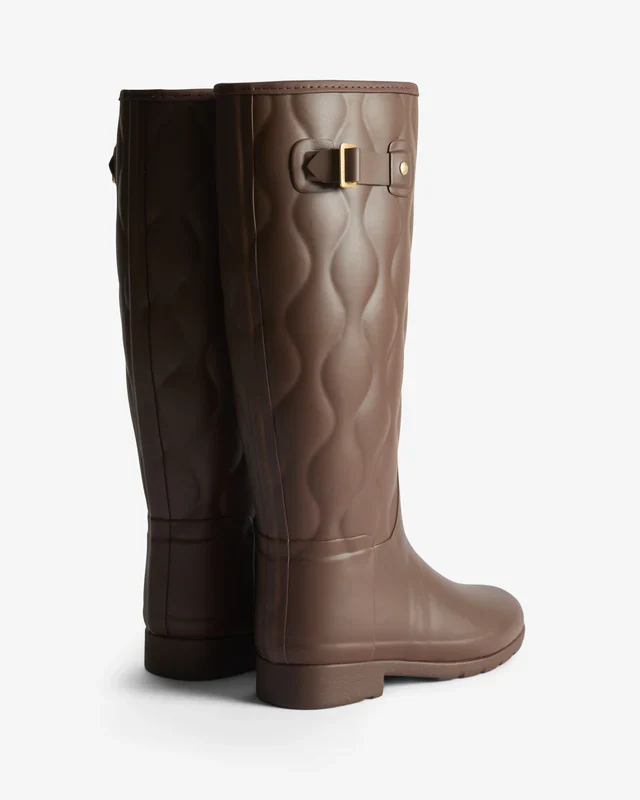 Hunter Women's Original Refined Tall - Onion Ouilt Brown Bolt - Image 3
